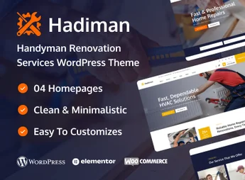Hadiman – Handyman Renovation Services WordPress Theme
