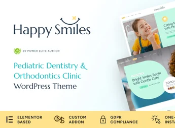 Happy Smiles – Pediatric Dental Clinic & Dentist WordPress Theme