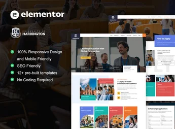 Harrington – University & Education Elementor Pro Template Kit