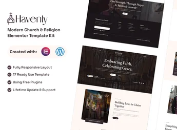 Havenly – Modern Church & Religion Elementor Template Kit
