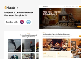 Heatrix – Fireplace & Chimney Services Elementor Template Kit