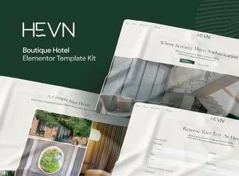 Hevn – Boutique Hotel Elementor Template Kit