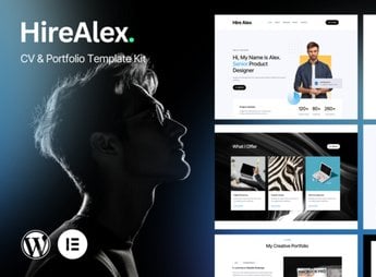 HireAlex – CV & Portfolio Elementor Template Kit