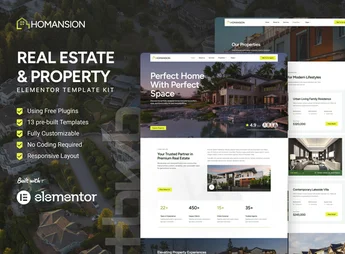 Homansion – Real Estate & Property Elementor Template Kit