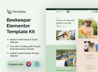 Honebee – Beekeeper Elementor Template Kit