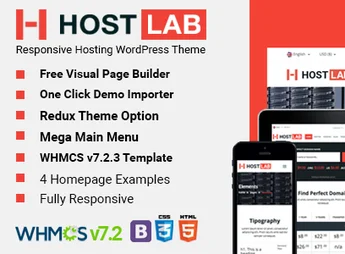 HostLab – Hosting Service And WHMCS WordPress Theme