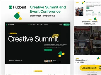Hubbent – Creative Summit & Event Conference Elementor Template Kit