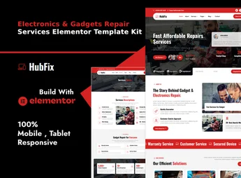 HubFix – Gadgets & Electronics Repair Services Elementor Template Kit