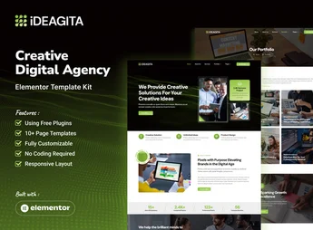Ideagita – Creative Digital Agency Elementor Template Kit
