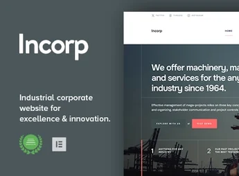 Incorp – Industrial, Factory & Corporate WordPress Theme