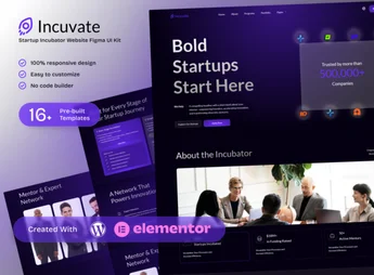 Incuvate – Startup Incubator Elementor Template Kit for Startup Growth