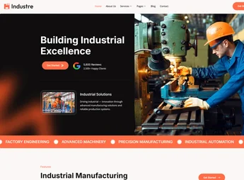 Indox – Industry Factory & Manufacturing Elementor Template Kit