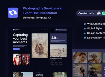 Inframe – Photography Service & Event Documentation Elementor Template Kit