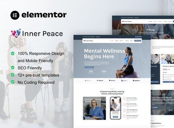 InnerPeace – Mental Health Care Elementor Template Kit