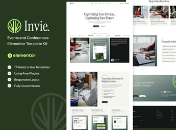Invie – Invoicing Platform & SaaS Elementor Template Kit