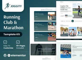 Joggity – Marathon Race & Running Elementor Template Kit
