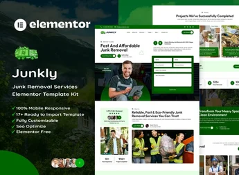 Junkly – Junk Removal Services Elementor Template Kit
