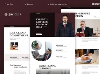 Juridica – Lawyer Attorney and Law Firm Elementor Pro Template Kit