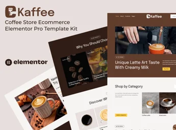 Kaffee – Coffee Store Ecommerce Elementor Pro Template Kit