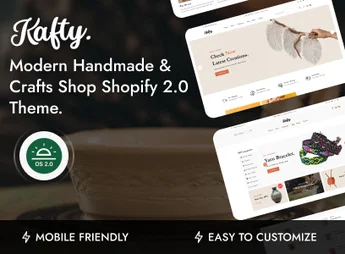 Kafty – Modern Handmade Shop & Crafts Store Shopify Theme OS 2.0