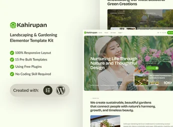 Kahirupan – Landscape & Gardening Elementor Template Kit