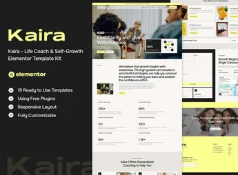 Kaira – Life Coach & Self-Growth Elementor Template Kit