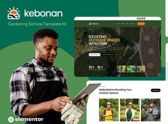 Kebonan – Landscape & Gardening Service Elementor Template Kit