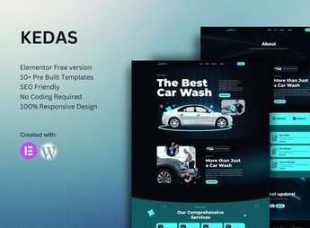Kedas – Car Wash & Detailing Service Elementor Template Kit