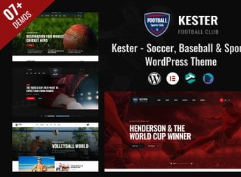 Kester – Soccer Club & Sports News WordPress Theme