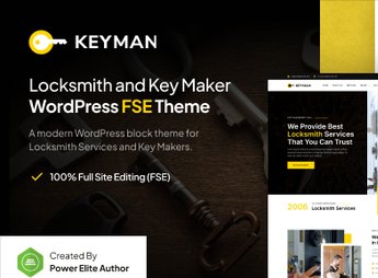 Keyman – Locksmith & Key Maker Services FSE WordPress Theme