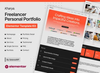 Kharya – Personal CV Freelancer Elementor Template Kit