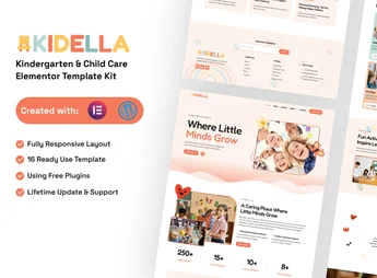Kidella – Kindergarten & Child Care Elementor Template Kit