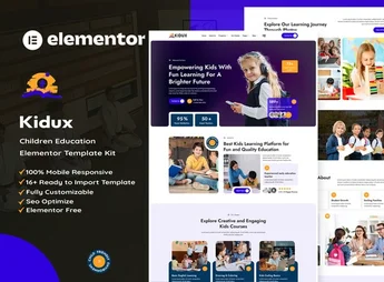 Kidux – Children Education Elementor Template Kit