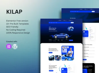 Kilap – Car Wash & Detailing Service Elementor Template Kit