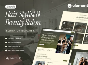 Kinanthi – Hair Stylist & Beauty Salon Elementor Template Kit