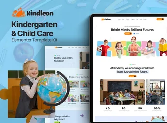 Kindleon – Kindergarten & Child Care Elementor Template Kit