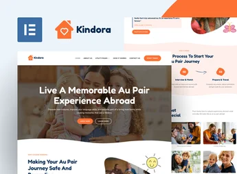 Kindora – Au Pair Elementor Template Kit