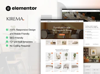 Kirema – Furniture Shop Elementor Pro Template Kit