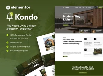 Kondo – Tiny House Living Cottage Elementor Template Kit