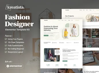 Kreatista – Fashion Designer Elementor Template Kit