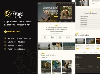 Kyoga – Yoga Studio & Fitness Elementor Template Kit