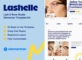 Lashelle – Lash & Brow Studio Elementor Template Kit