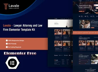 Lavale – Lawyer Attorney and Law Firm Elementor Template Kit