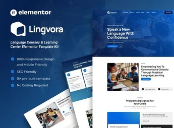 Lingvora – Language Courses & Learning Center Elementor Template Kit
