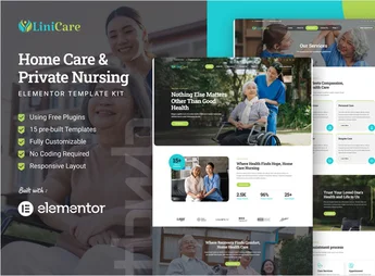 LiniCare – Home Care & Private Nursing Elementor Template Kit