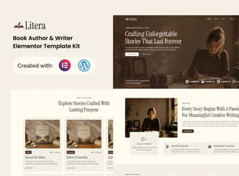 Litera – Book Author & Writer Elementor Template Kit