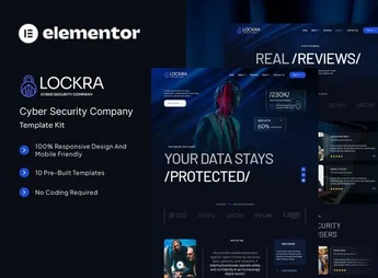Lockra – Cyber Security Company Elementor Template Kit