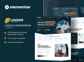 Logshipe – Logistics & Transportation Elementor Template Kit