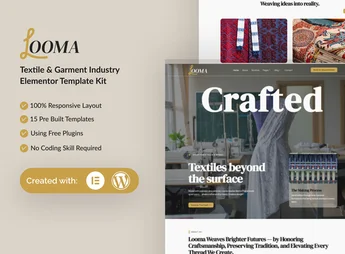 Looma – Textile Garment Industry Elementor Template Kit