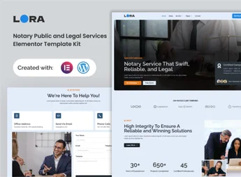 Lora – Notary Public & Legal Services Elementor Template Kit
